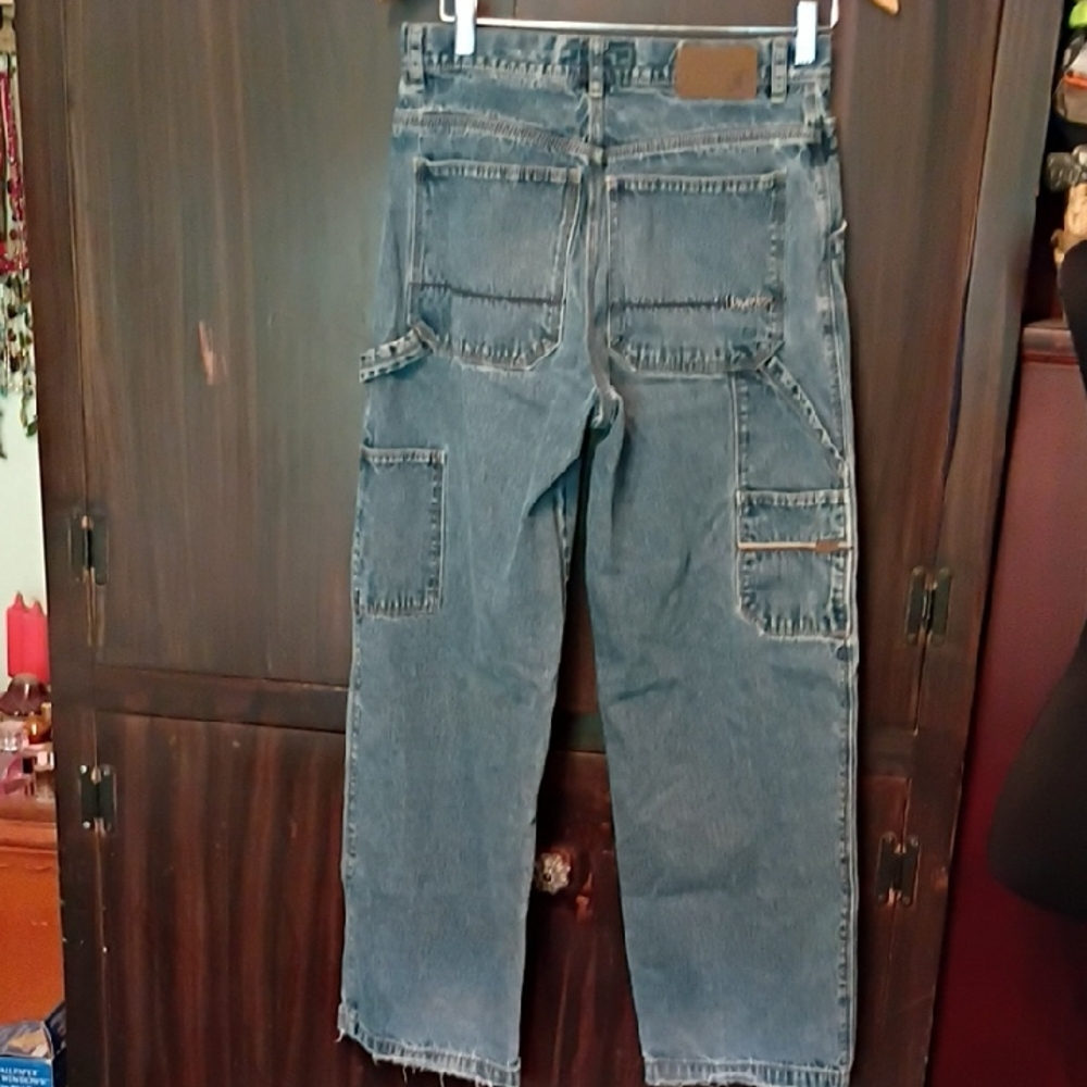 UNIONBAY Men's Straight Wide Leg Jeans - Dark Blue